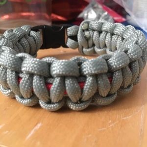 Gray paracord bracelet